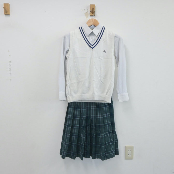 【中古制服】福岡県 宇美商業高等学校 女子制服 4点（ブレザー・ニットベスト・シャツ・スカート）sf021763【リサイクル学生服】 | 中古制服 通販パレイド