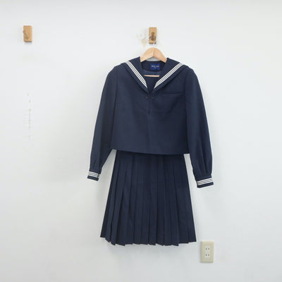 【中古】埼玉県 栗橋東中学校 女子制服 2点（セーラー服・スカート）sf021766