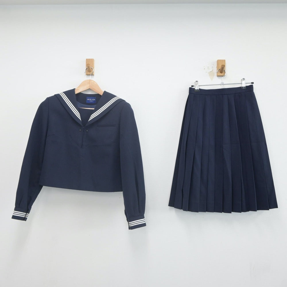 【中古】埼玉県 栗橋東中学校 女子制服 2点（セーラー服・スカート）sf021766