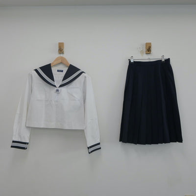 【中古】埼玉県 栗橋東中学校 女子制服 2点（セーラー服・スカート）sf021767