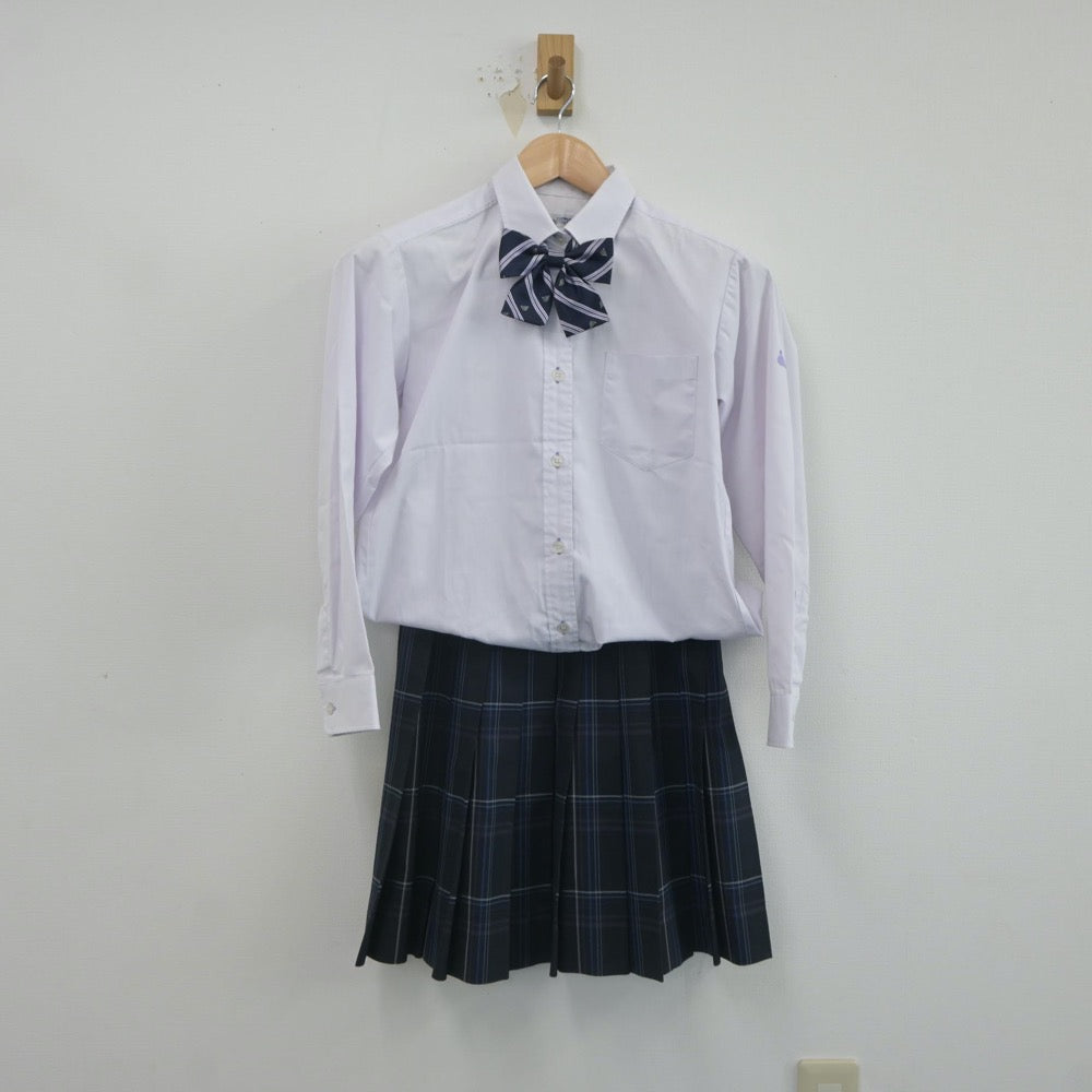 【中古】神奈川県 横浜創学館高等学校 女子制服 5点（ブレザー・ニット・シャツ・スカート）sf021769