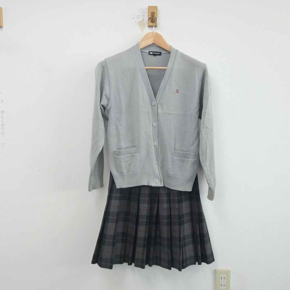 【中古】大阪府 梅花高等学校 女子制服 2点（ニット・スカート）sf021771