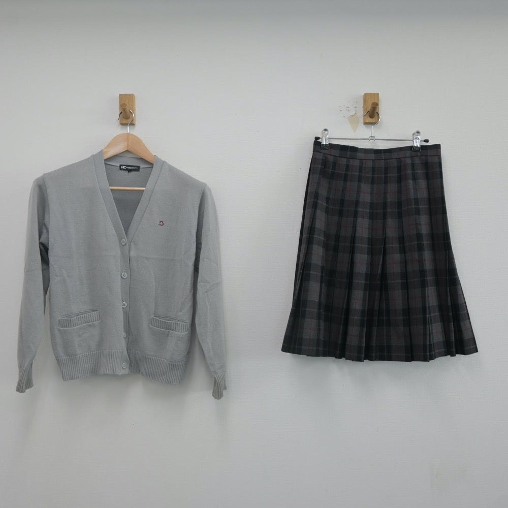 【中古】大阪府 梅花高等学校 女子制服 2点（ニット・スカート）sf021771