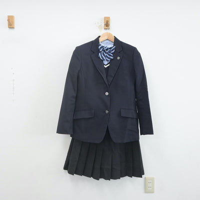 【中古】兵庫県 高砂南高等学校 女子制服 5点（ブレザー・ニット・シャツ・スカート）sf021772