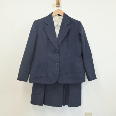 【中古】宮崎県 宮崎西高校 女子制服 4点（ブレザー・ベスト・シャツ・スカート）sf021785