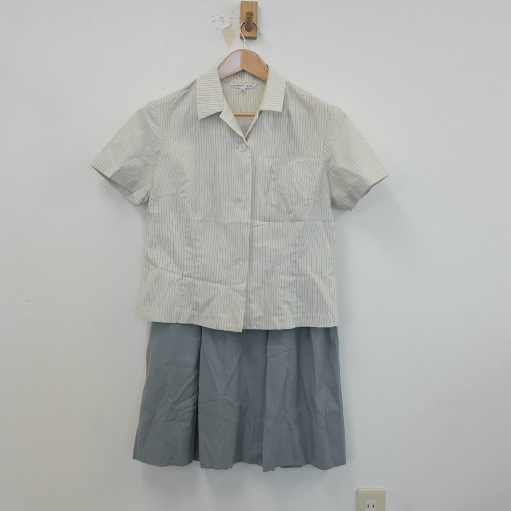 【中古】宮崎県 宮崎西高校 女子制服 2点（シャツ・スカート）sf021787