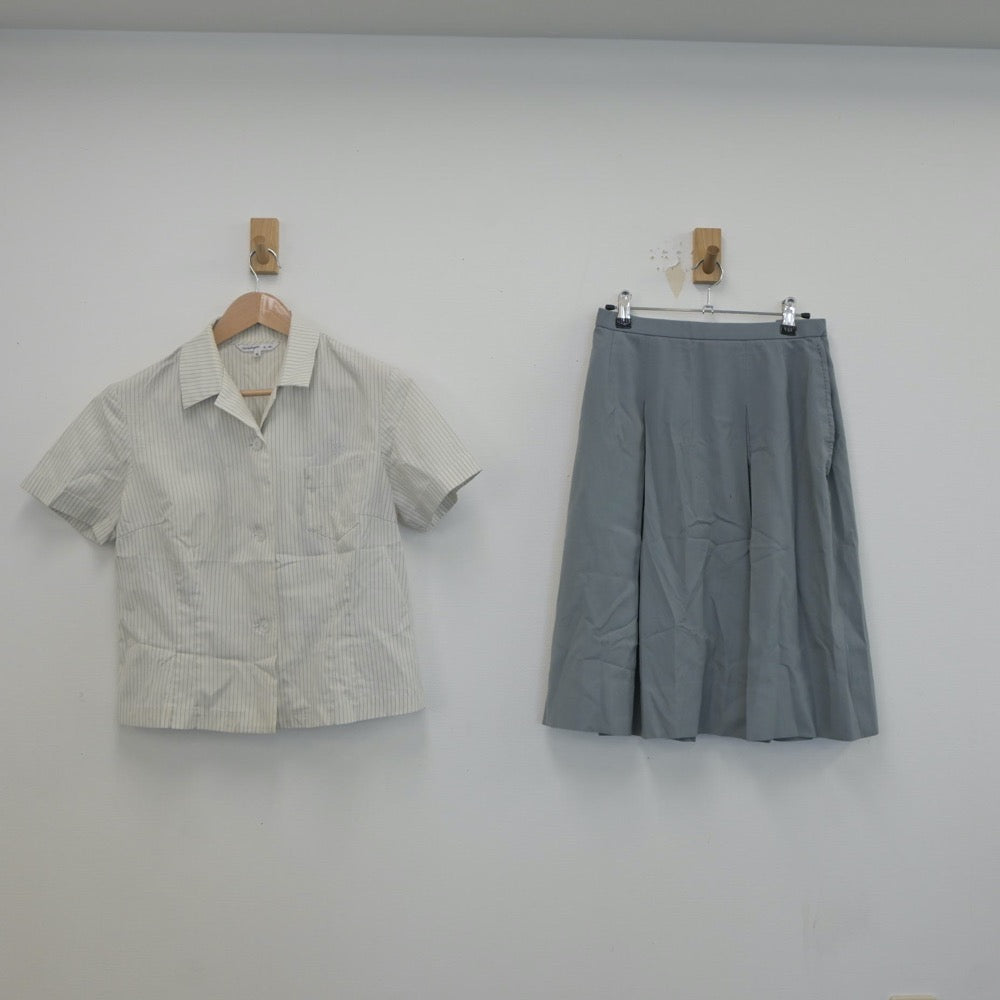 【中古】宮崎県 宮崎西高校 女子制服 2点（シャツ・スカート）sf021787