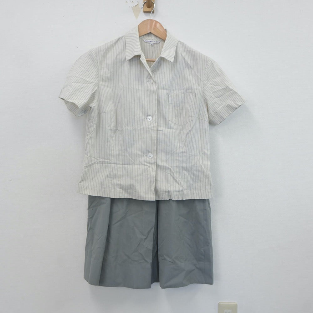 【中古】宮崎県 宮崎西高校 女子制服 2点（シャツ・スカート）sf021788