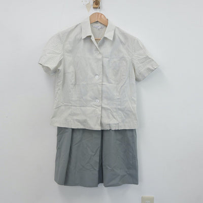 【中古】宮崎県 宮崎西高校 女子制服 2点（シャツ・スカート）sf021788