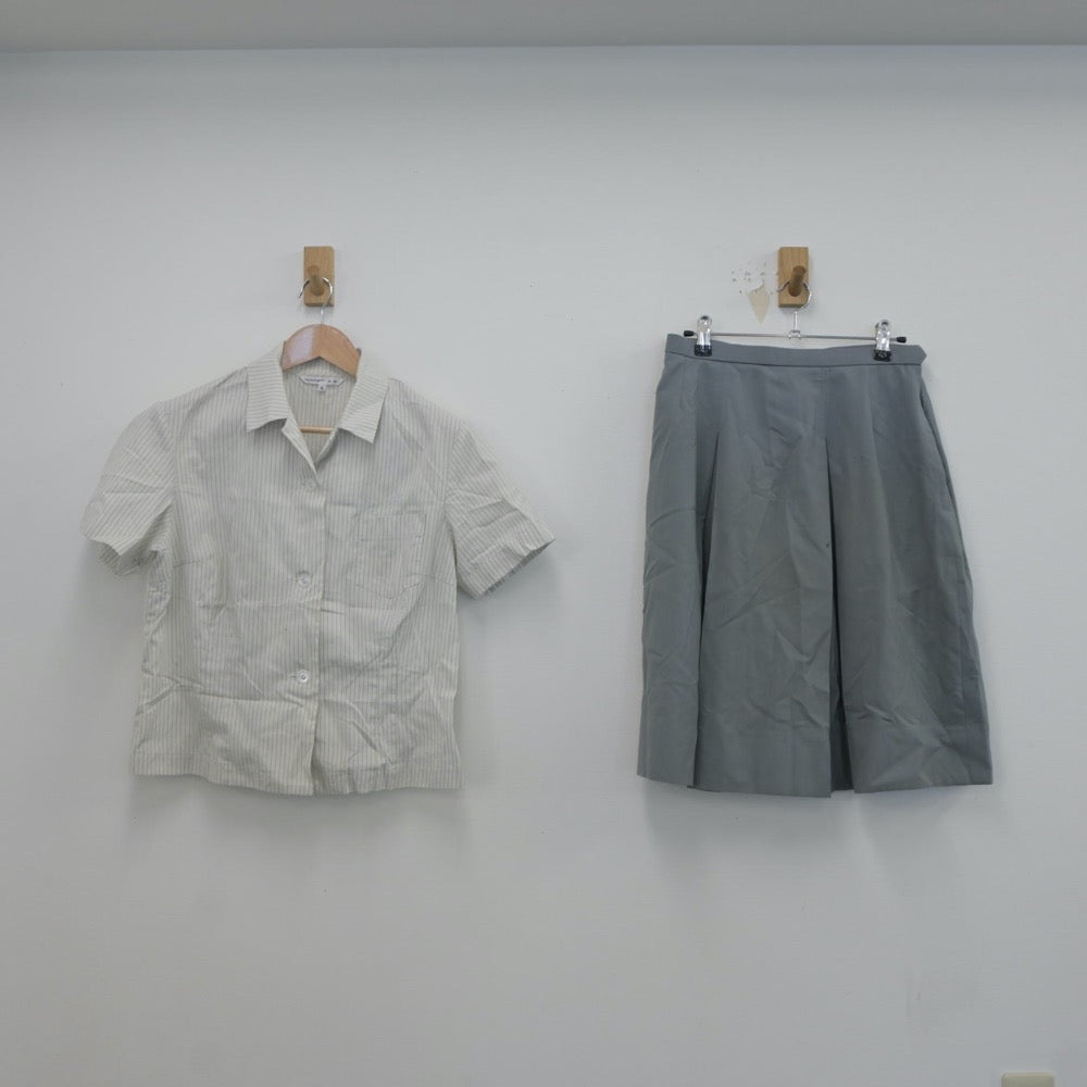 【中古】宮崎県 宮崎西高校 女子制服 2点（シャツ・スカート）sf021788