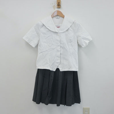 【中古】奈良県 榛生昇陽高等学校 女子制服 3点（セーラー服・スカート）sf021798