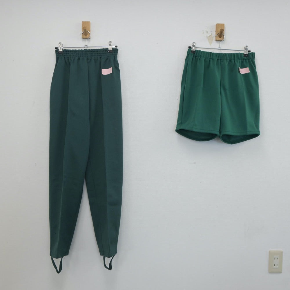 【中古】福岡県 朝倉高等学校 女子制服 3点（体操服 上・ジャージ 下・体操服 下）sf021811