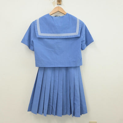 【中古】福岡県 朝倉高等学校 女子制服 2点（セーラー服・スカート）sf021813