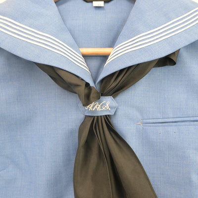 【中古】福岡県 朝倉高等学校 女子制服 3点（セーラー服・スカート）sf021815