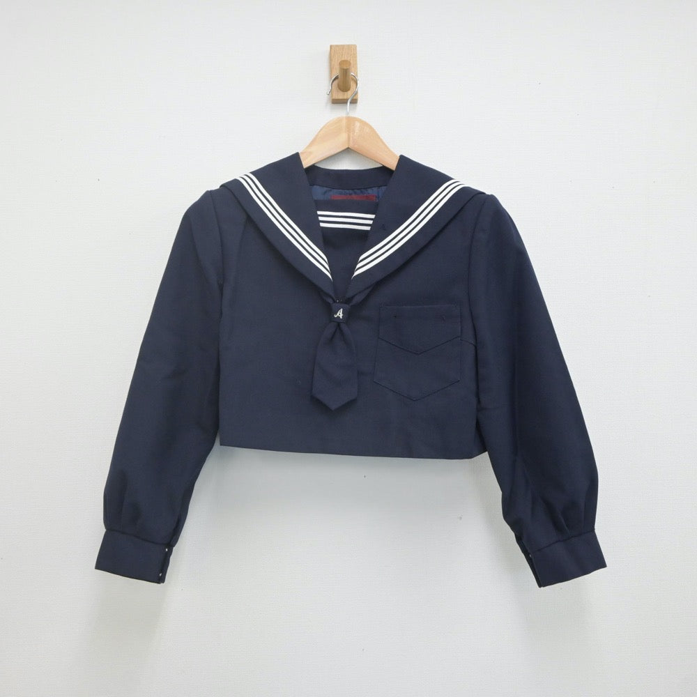 【中古】福岡県 甘木中学校 女子制服 3点（セーラー服・ジャンパースカート）sf021820