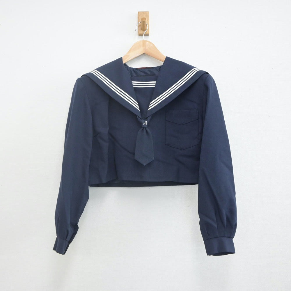 【中古】福岡県 甘木中学校 女子制服 3点（セーラー服・ジャンパースカート）sf021821