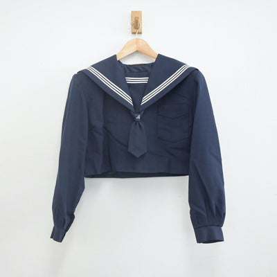 【中古】福岡県 甘木中学校 女子制服 3点（セーラー服・ジャンパースカート）sf021821