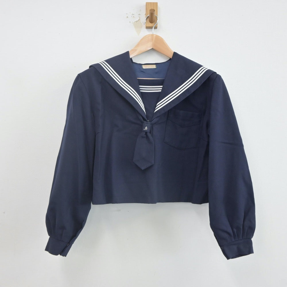 【中古】福岡県 甘木中学校 女子制服 3点（セーラー服・ジャンパースカート）sf021823