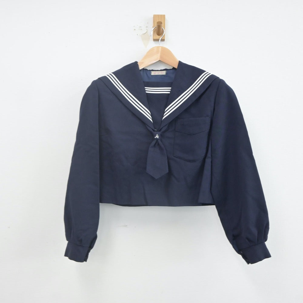 【中古】福岡県 甘木中学校 女子制服 3点（セーラー服・ジャンパースカート）sf021824