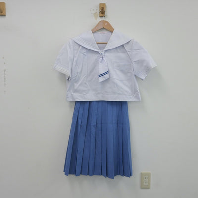 【中古】福岡県 甘木中学校 女子制服 3点（セーラー服・スカート）sf021826