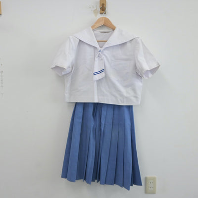 【中古】福岡県 甘木中学校 女子制服 3点（セーラー服・スカート）sf021828