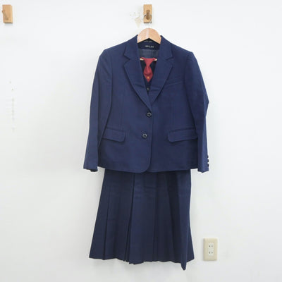 【中古】福岡県 朝倉高等学校 女子制服 4点（ブレザー・ベスト・スカート）sf021833