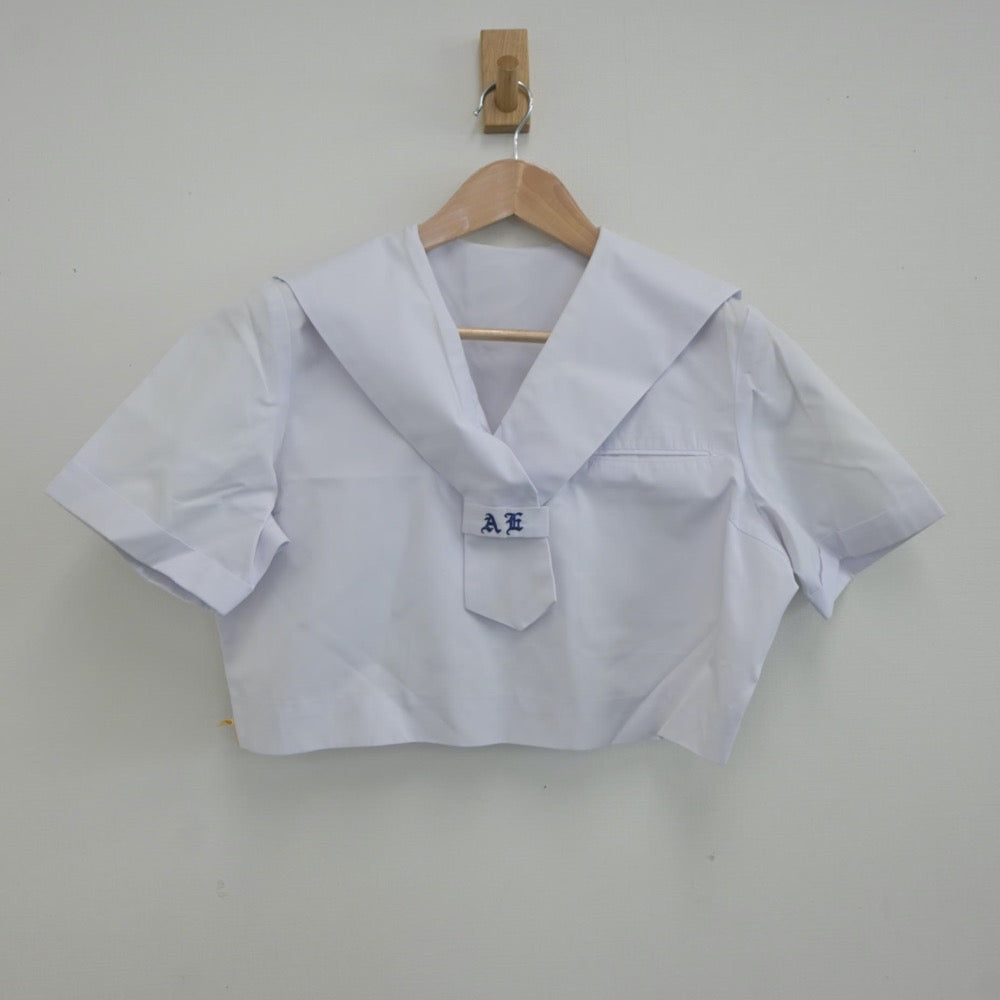 【中古】福岡県 朝倉高等学校 女子制服 2点（セーラー服・スカート）sf021835