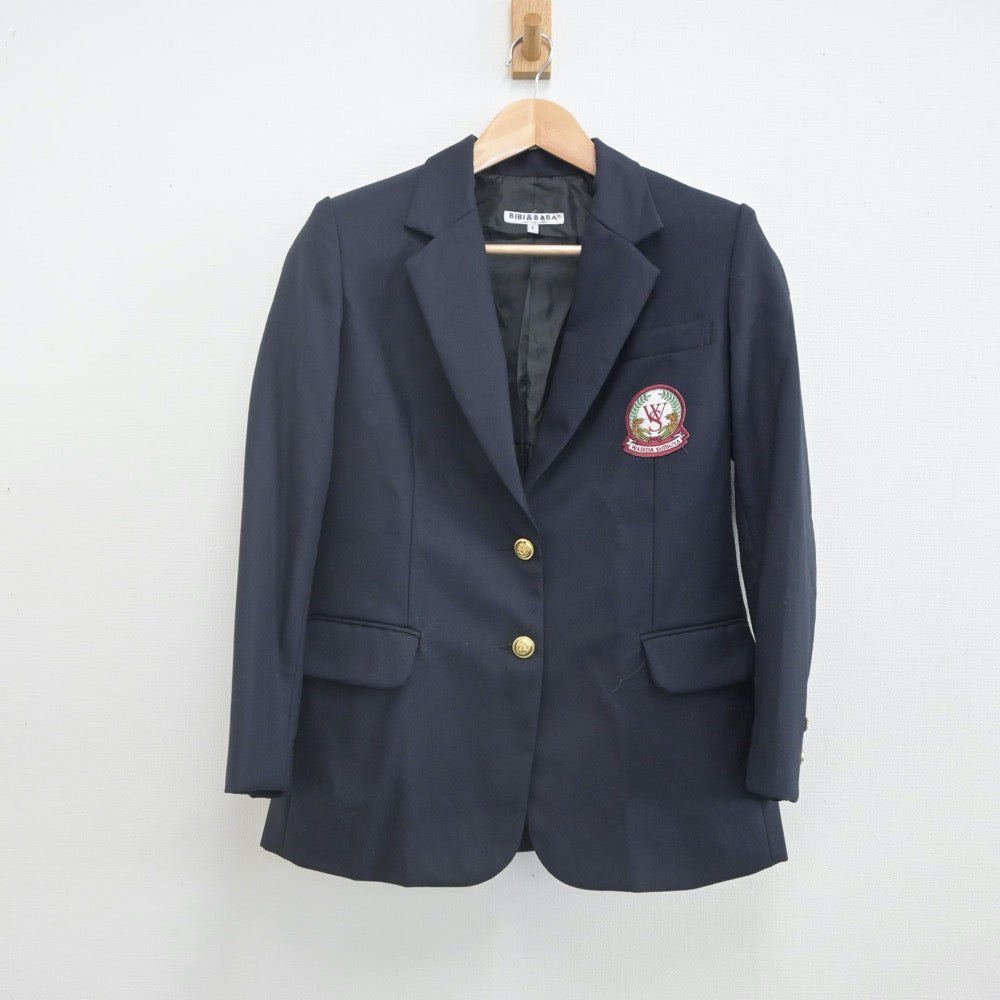 【中古】京都府 鳥羽高等学校 女子制服 3点（ブレザー・スカート）sf021838