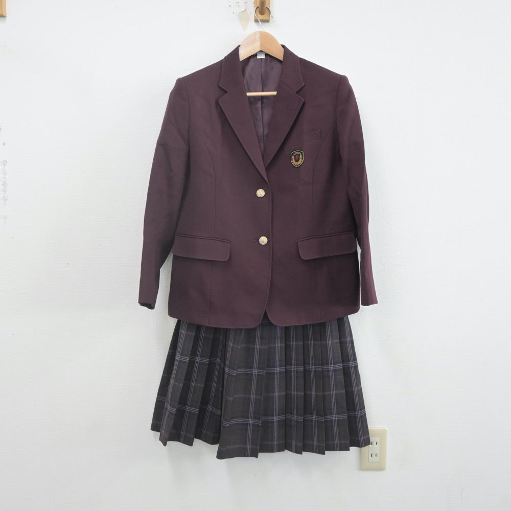 【中古】茨城県 常総学院高等学校 女子制服 2点（ブレザー・スカート）sf021840