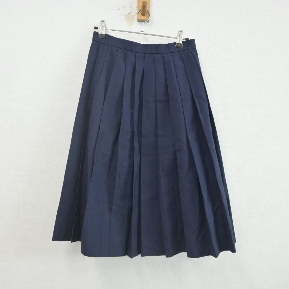 【中古】静岡県 開成中学校 女子制服 2点（セーラー服・スカート）sf021850