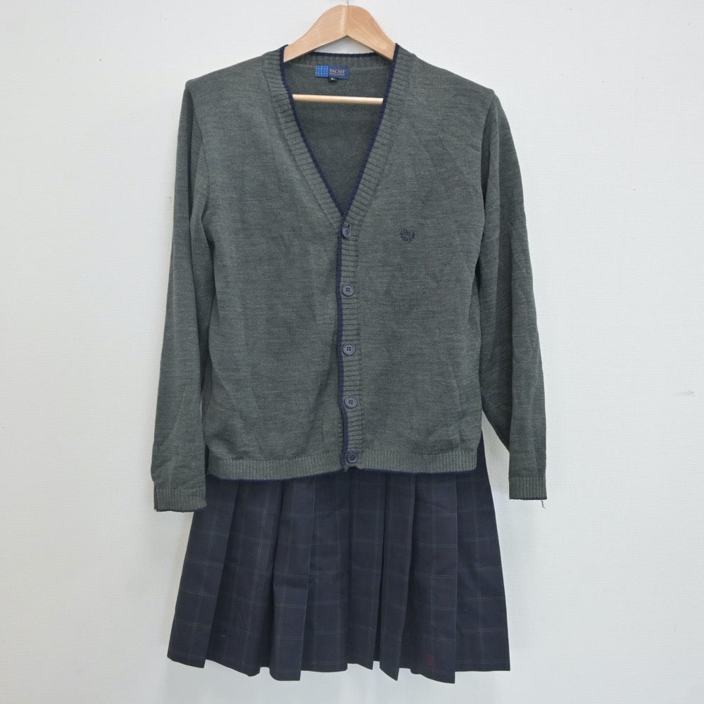 【中古】京都府 桂高等学校 女子制服 4点（ブレザー・ニット・スカート）sf021864