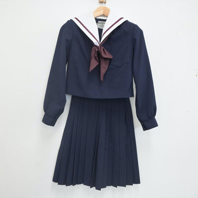 【中古】愛知県 刈谷高等学校 女子制服 3点（セーラー服・スカート）sf021878