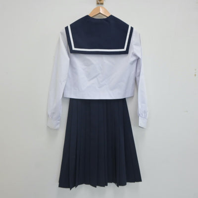 【中古】愛知県 刈谷高等学校 女子制服 2点（セーラー服・スカート）sf021879