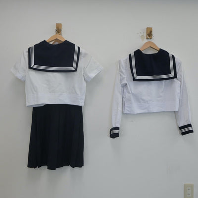 【中古】東京都 東京女学館高等学校 女子制服 3点（セーラー服・セーラー服・ジャンパースカート）sf021883