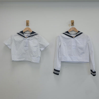 【中古】東京都 東京女学館高等学校 女子制服 3点（セーラー服・セーラー服・ジャンパースカート）sf021883