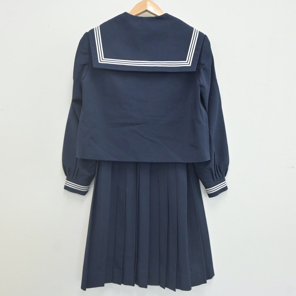 【中古】富山県 堀川中学校 女子制服 2点（セーラー服・スカート）sf021902