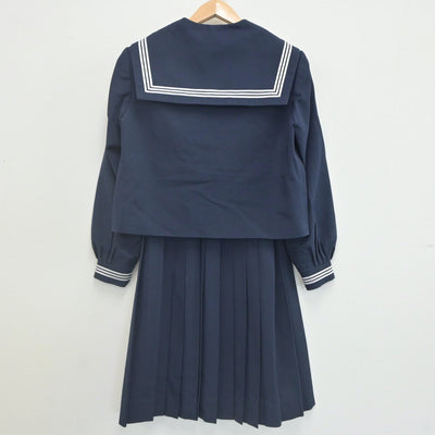 【中古】富山県 堀川中学校 女子制服 2点（セーラー服・スカート）sf021902