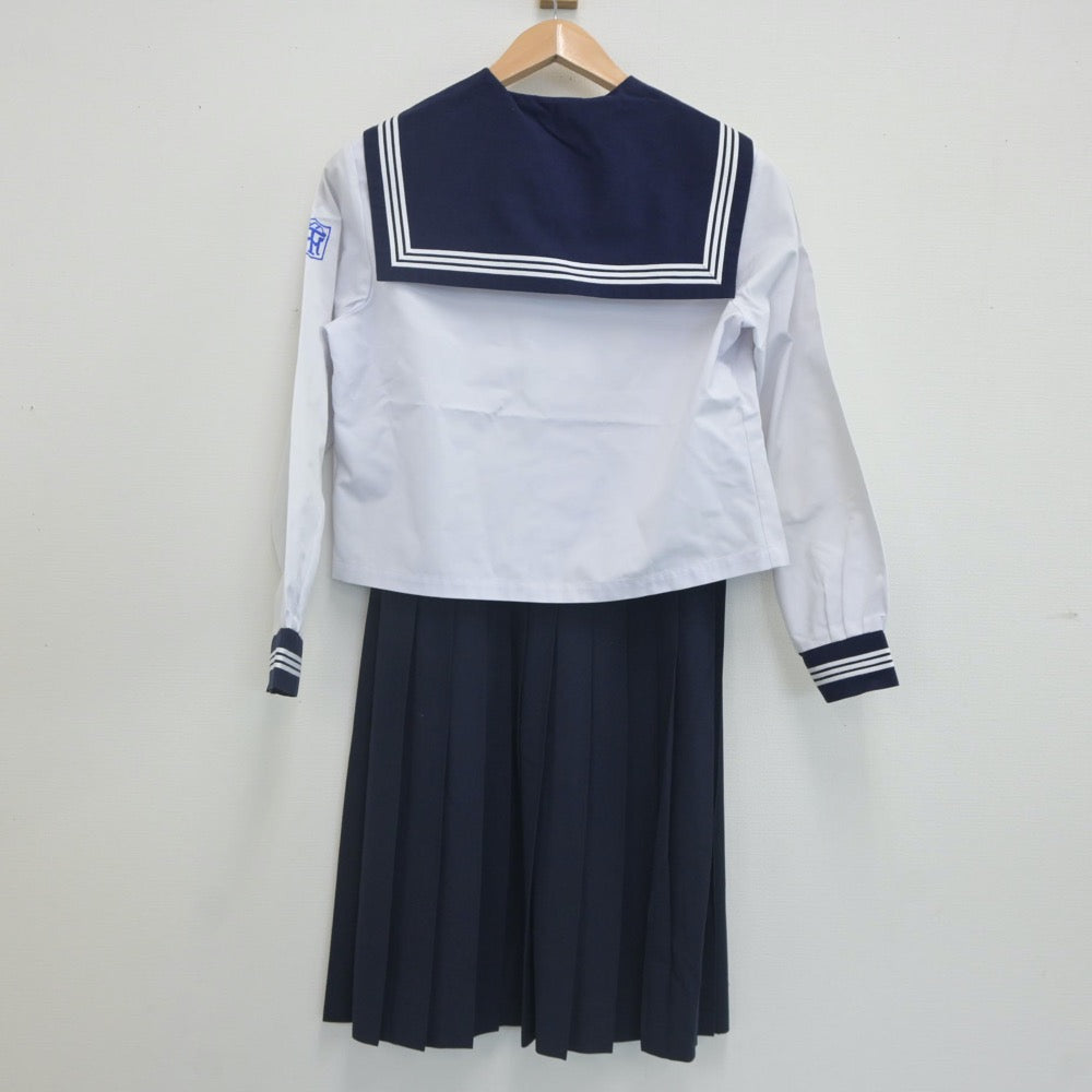 【中古】富山県 堀川中学校 女子制服 2点（セーラー服・スカート）sf021903