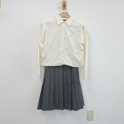 【中古】神奈川県 玉川学園高等部 女子制服 3点（シャツ・スカート・スカート）sf021906