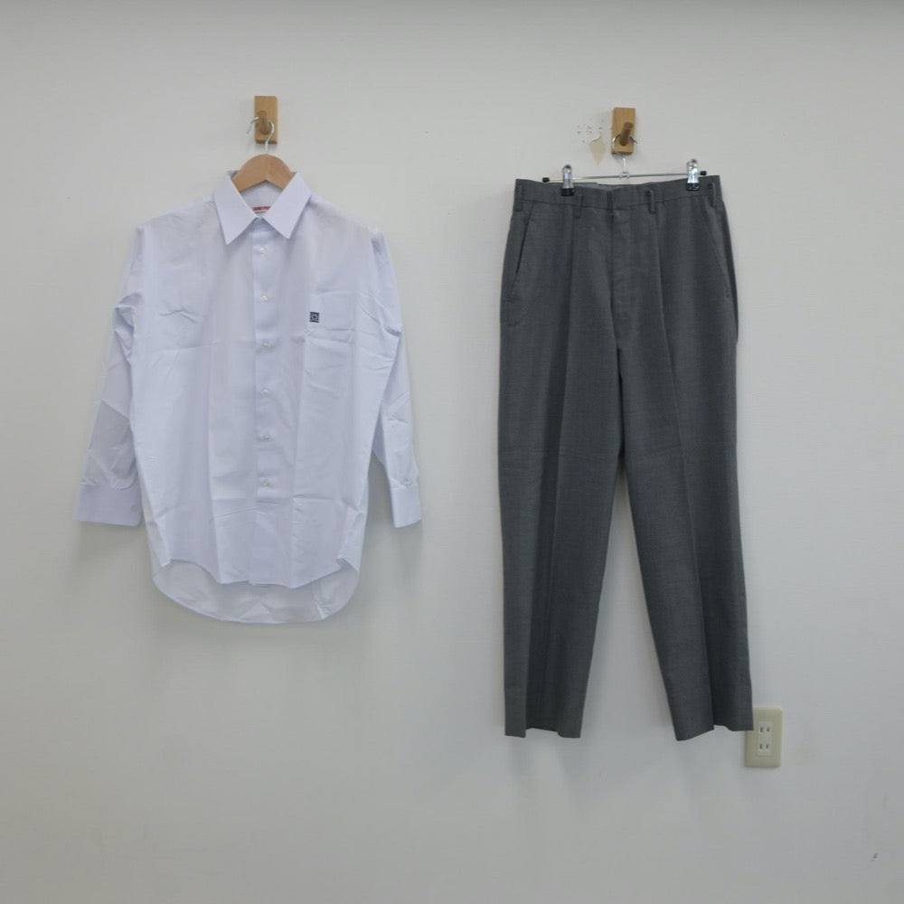 【中古】東京都 攻玉社中学校・高等学校 男子制服 2点（シャツ・ズボン）sf021921