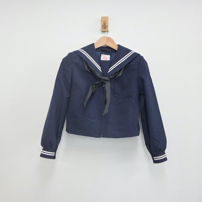 【中古】静岡県 金岡中学校 女子制服 4点（セーラー服・スカート）sf021931