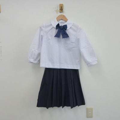 【中古】静岡県 金岡中学校 女子制服 3点（シャツ・スカート）sf021933