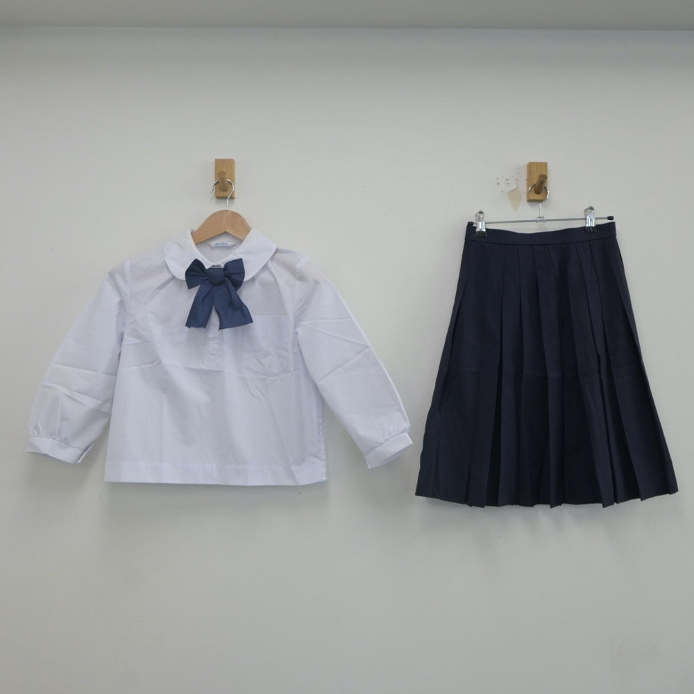 【中古】静岡県 金岡中学校 女子制服 3点（シャツ・スカート）sf021933