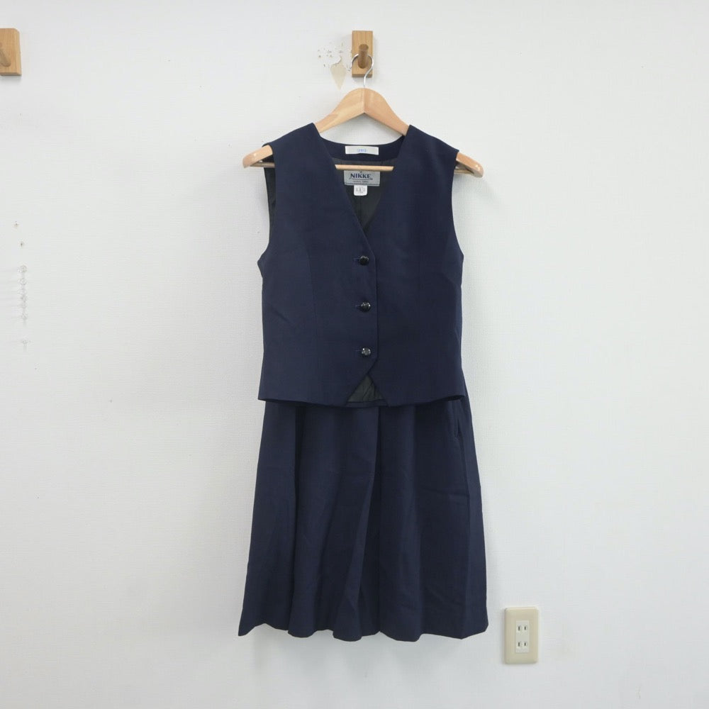 【中古】兵庫県 琴丘高等学校 女子制服 3点（ブレザー・ベスト・スカート）sf021937