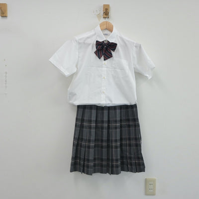 【中古】北海道 北海学園札幌高等学校 女子制服 4点（シャツ・ニットベスト・スカート）sf021942