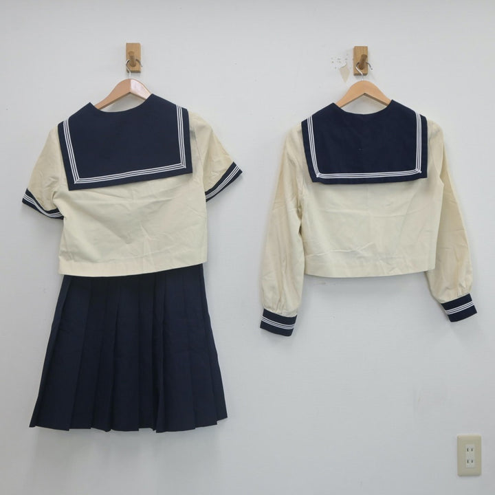 【中古】兵庫県 東洋大学附属姫路高等学校 女子制服 3点（セーラー服・スカート）sf021945