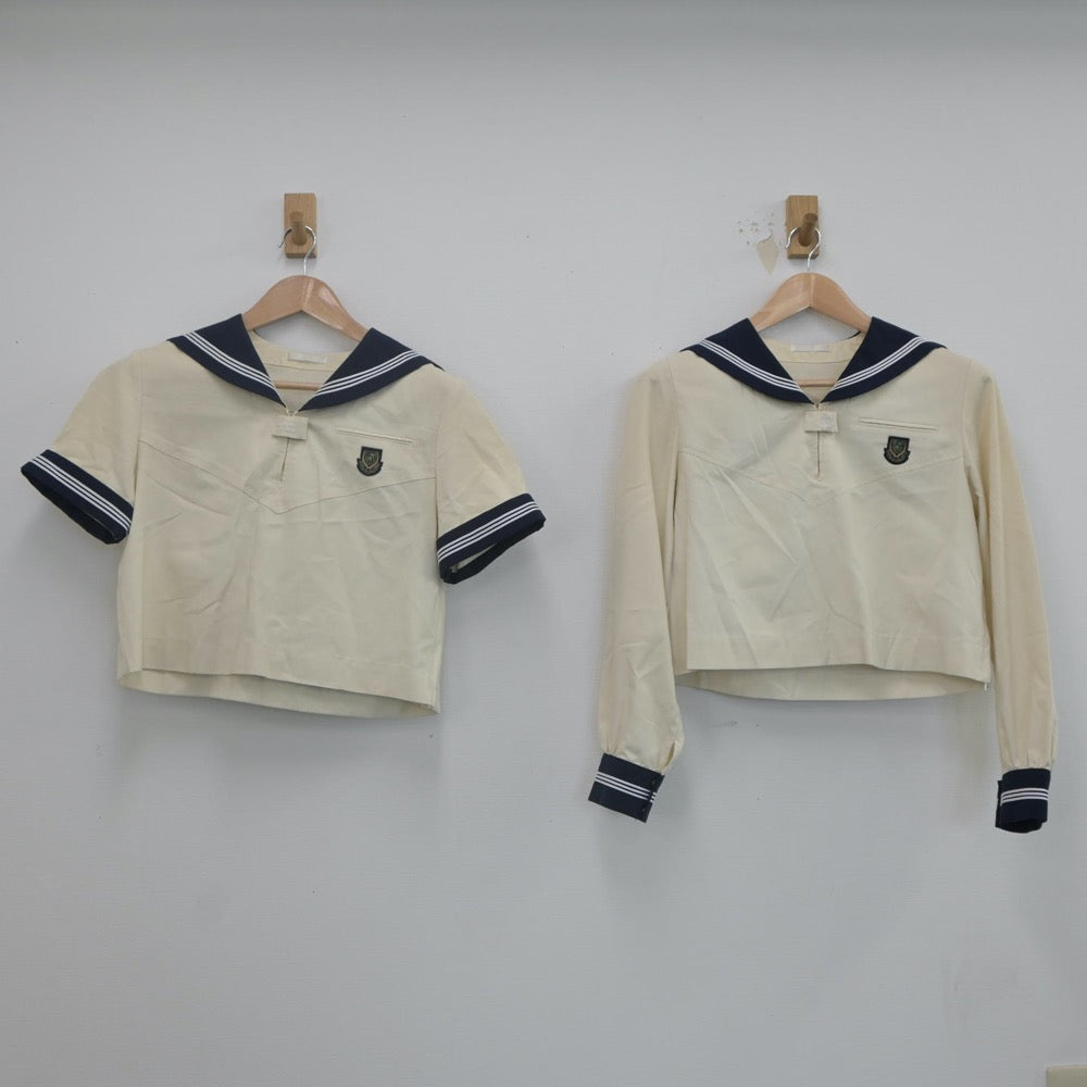 【中古】兵庫県 東洋大学附属姫路高等学校 女子制服 3点（セーラー服・スカート）sf021945