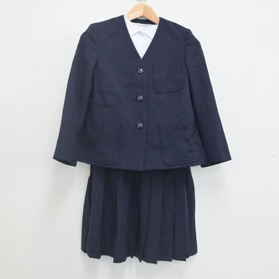 【中古】群馬県 高崎市立第一中学校 女子制服 4点（ブレザー・ベスト・シャツ・スカート）sf021947