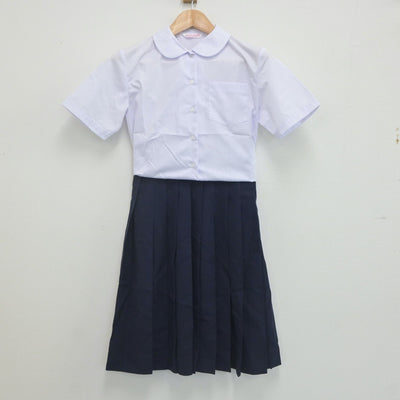 【中古】群馬県 高崎市立第一中学校 女子制服 2点（シャツ・スカート）sf021948