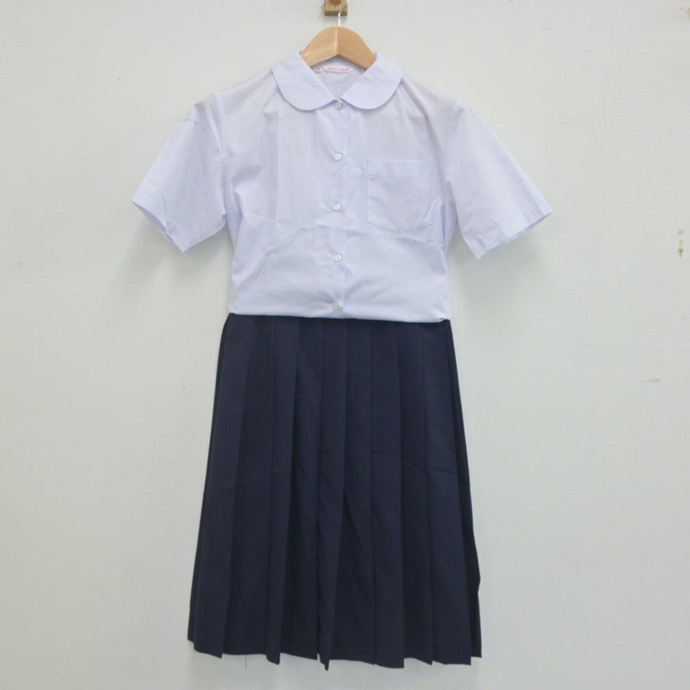 【中古】群馬県 高崎市立第一中学校 女子制服 2点（シャツ・スカート）sf021949